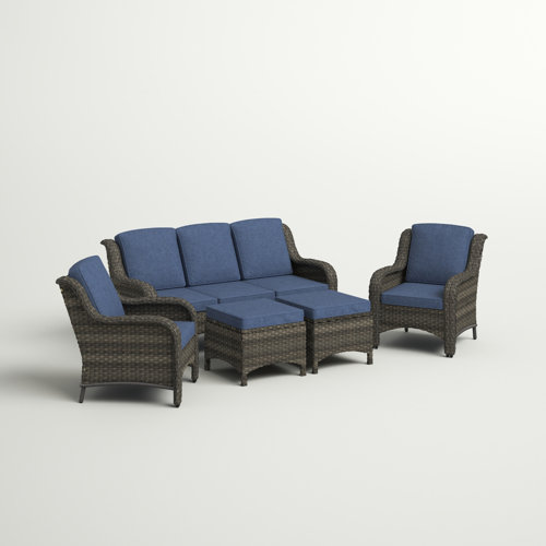 Andover Mills Latimer Person Outdoor Seating Group With Cushions